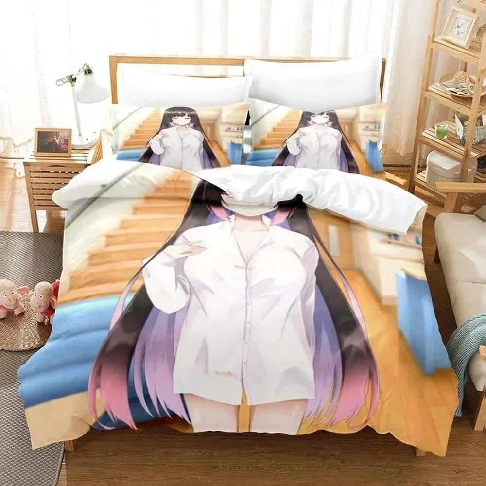 Comforter Hana Yomeguri Bedding Set Single Twin Full Queen King Size Bed Set Adult Kid Bedroom S Kawaii Anime Bed