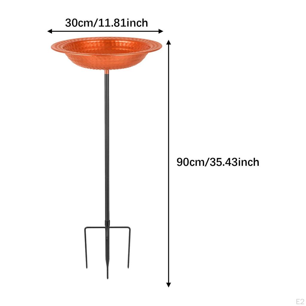 Bird Bath Bowl with Stake Heavy Duty, Sturdy ,Wear Resistant Birdfeeder Decorative for Backyard