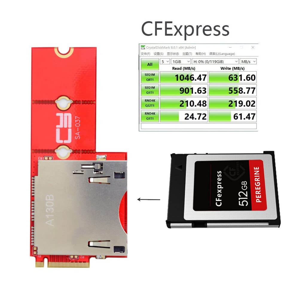 NFHK NGFF NVMe Motherboard To CF Express Expansion Adapter M2 CFE Supports R5 Z6 Z7 Memory Cards M.2 M-Key Type-B