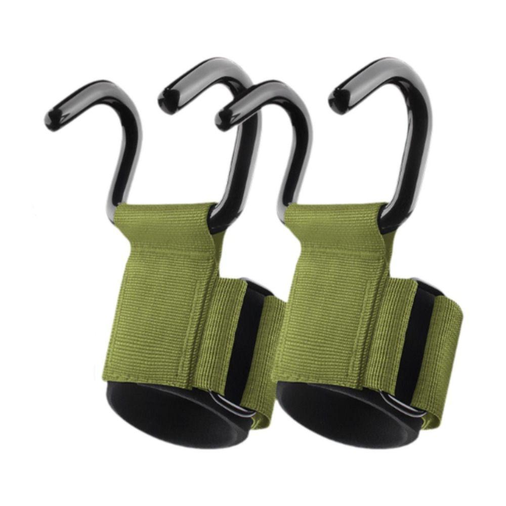 1 par de ganchos para levantamento de peso, ganchos de aço antiderrapantes, alças para levantamento de peso