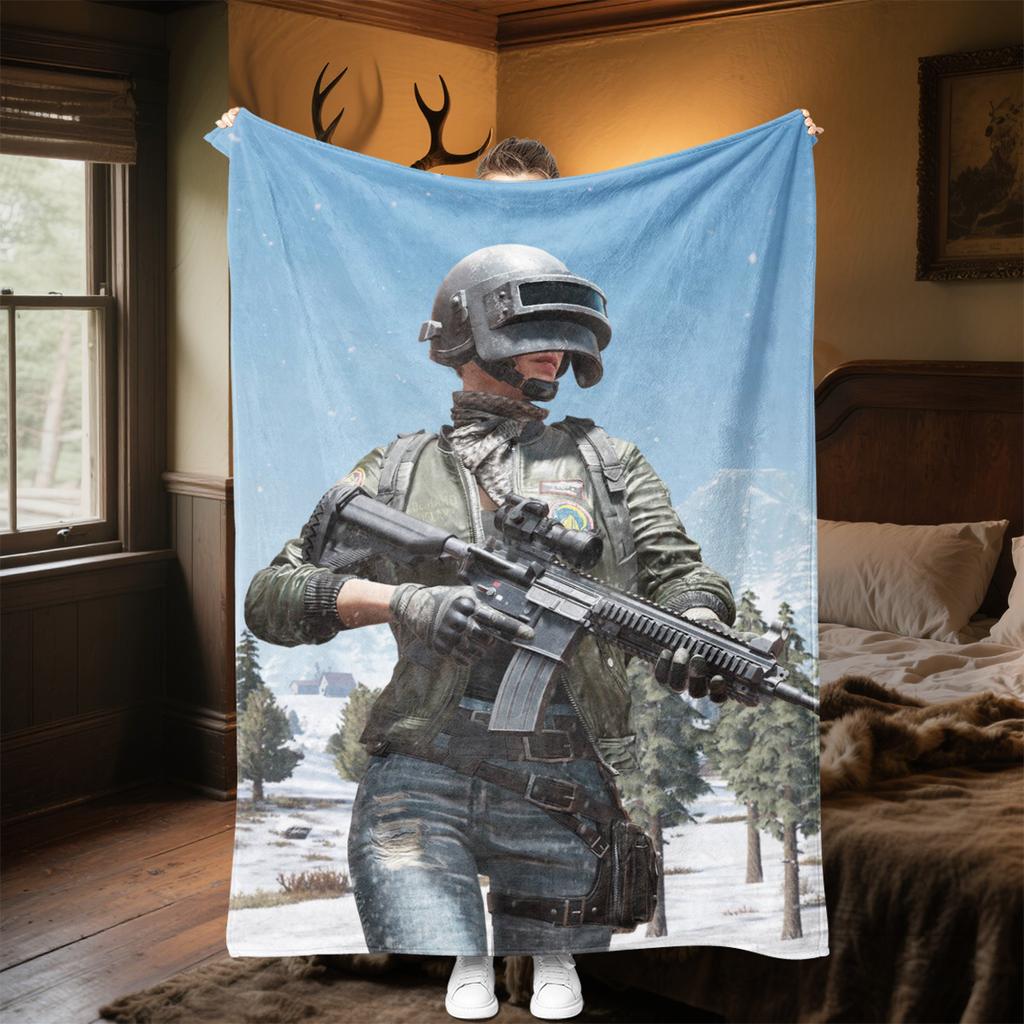 1 Stück Pubg Winter Tarnung Geeignet für alle Jahreszeiten Weiche Bequeme Sofa Büro Reise Heimdecke Perfektes Geschenk