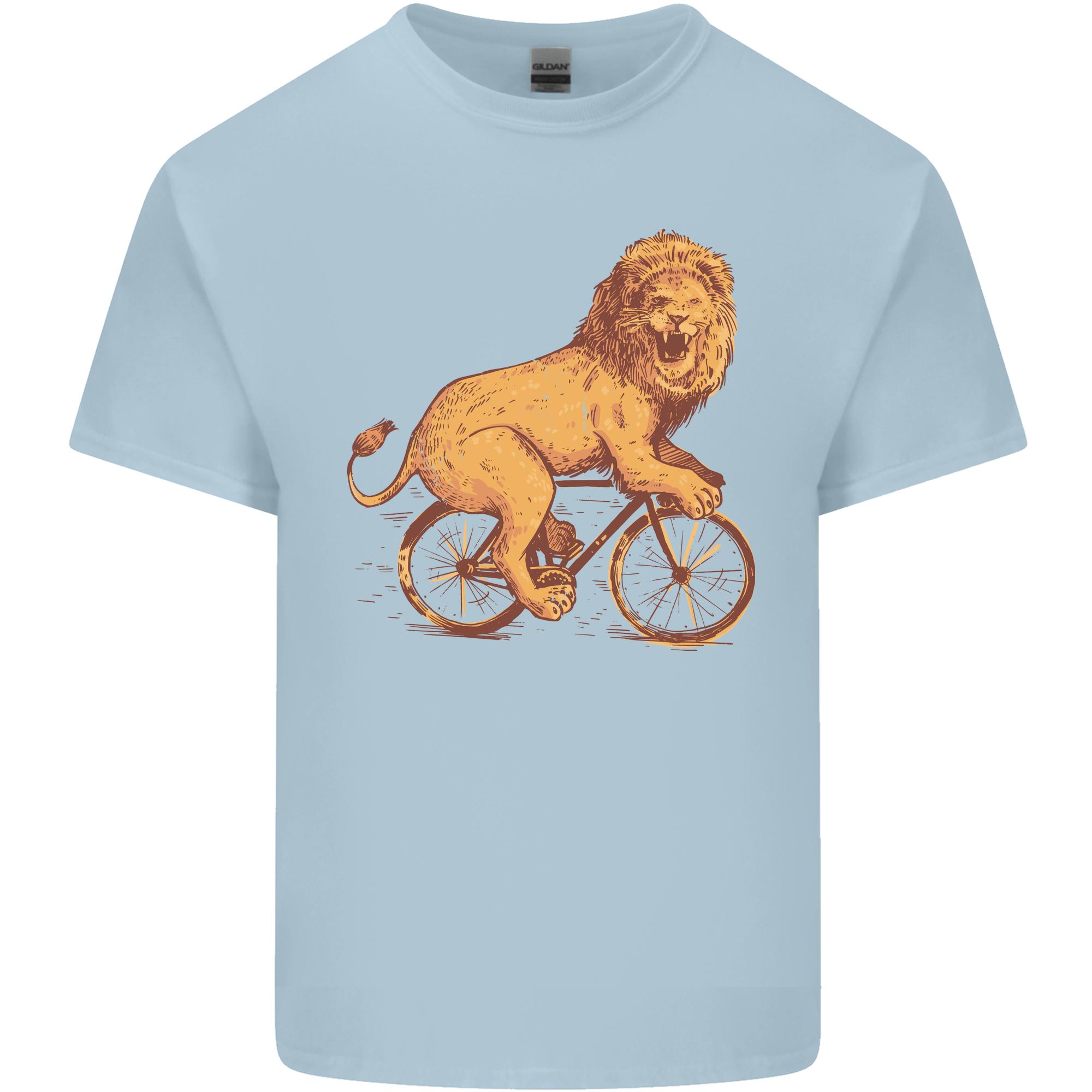Cycling A Lion Riding a Bicycle Unisexs Light Cotton TShirt S