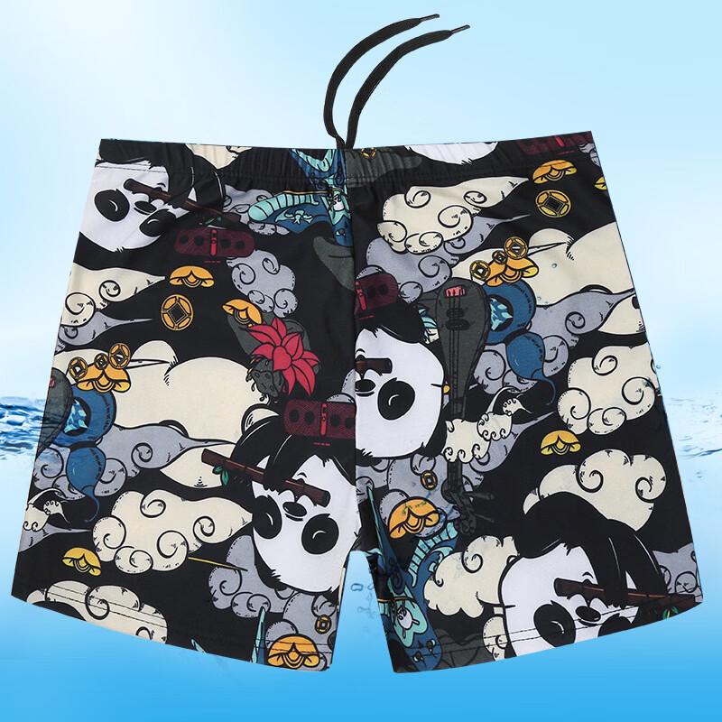 Men s Quick-Dry Printed Swim Trunks with Liner