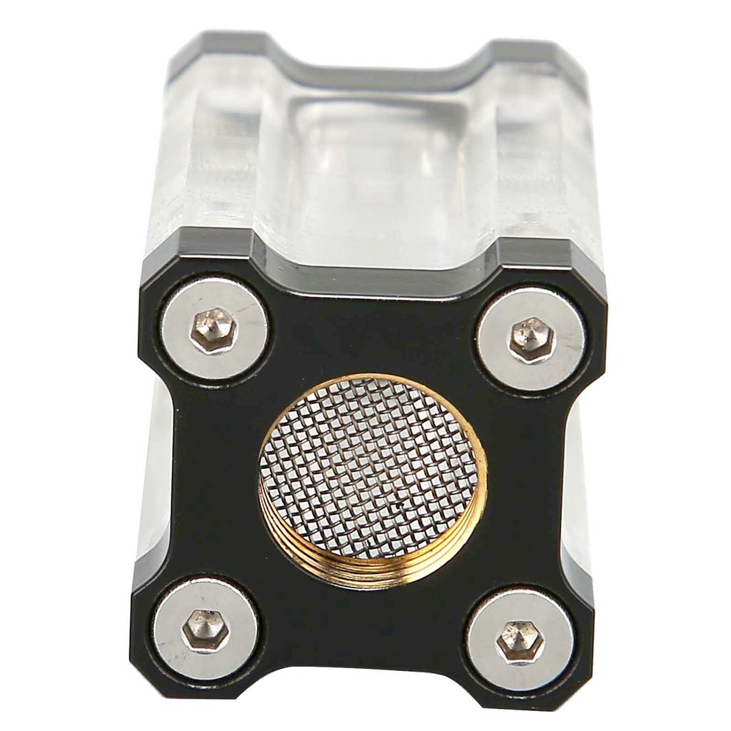 Water Cooling System Filter 40 Mesh Single Sided Filter Computer Water Cooling System Brass Acrylic G1/4 Thrd Liquid Filter