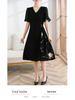 Elegant V-Neck Summer Dress for Women Aged 40-50