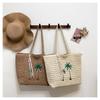 Woven lace large-capacity shoulder bag, new vacation style lazy seaside leisure bag, straw bag