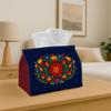 1pc 1pc Folk Floral Tissue Box with Ornate Cover- Compact And Sturdy Fabric Holder Suitable for Home, Party Decorations, Fits Modern And Traditional D