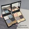 Gray-Toned Crushed Diamond Eyeshadow Palette: 4-Color Mix of Matte, Shimmer, Cool Smoky Gray, Glitter, and Pink-Brown.