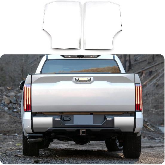 Autozubehör Passend für Toyota Tundra 2025 2024 2023 2022 Heckstoßstangen-Schutz Ecken-Schutz Seitenstoßstangen-Abdeckung Zierleiste (Glänzend schwarz) 2 Stück ABS