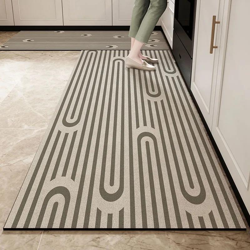 Waterproof PVC Kitchen Rug Non-slip Oil-proof Floor Mat Long Carpet Japanese Home Decoration Foot Mats