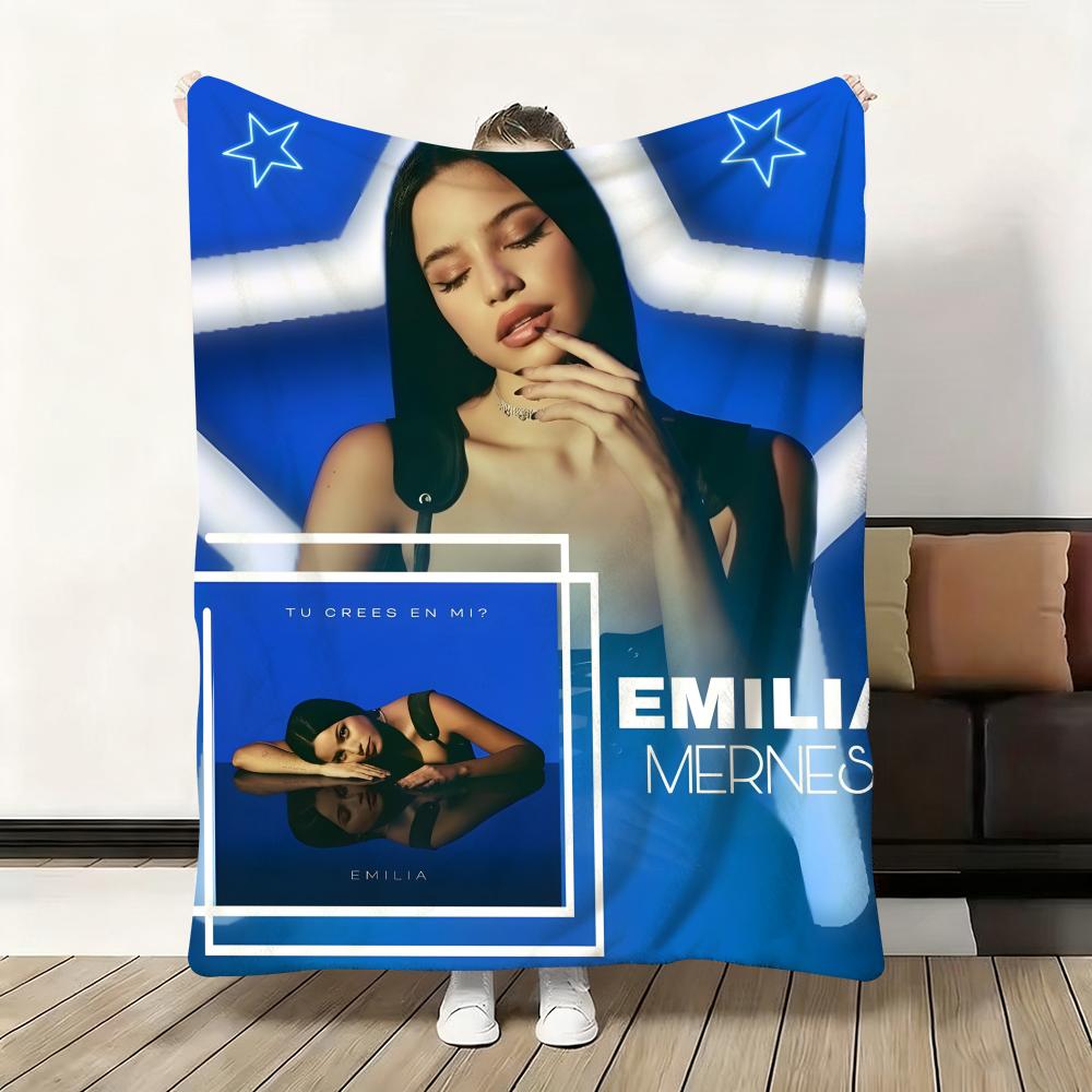

Argentine singer E-Emilia M-Mernes Throw Flannel Fluffy Soft Blanket Warm Skin-Friendly Throw for Sofa Bed Office Nap Winter 75cmx90cm