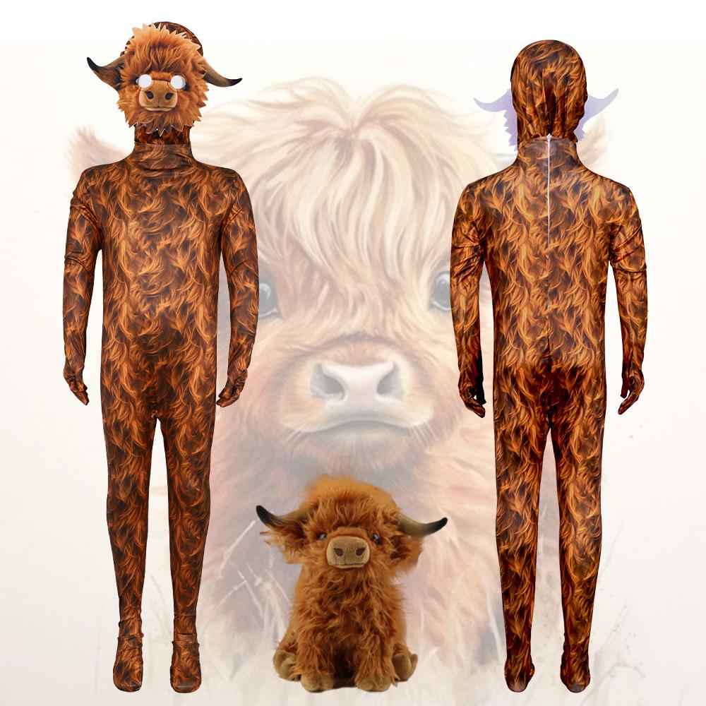 

Новая Зеландия Шотландская Корова Косплей Боди Сценический Костюм на Хэллоуин 110