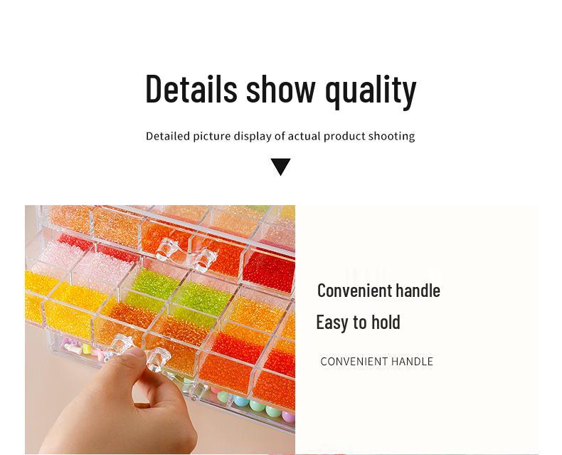 Transparent Multi-Layer Storage Box for Glass Beads and Jewelry Accessories