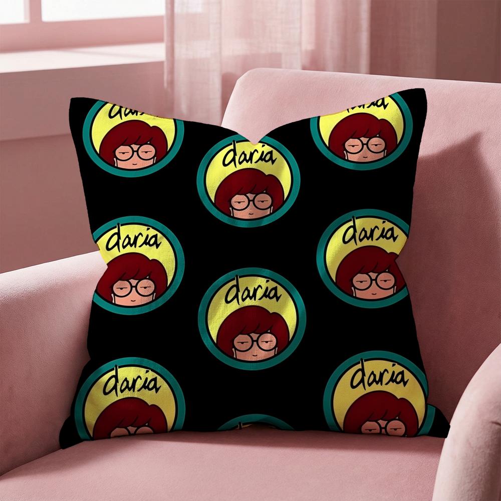 Cartoon D-Daria Cool Cushion Cover Multi-Scene Pillow Cover for Home & Car - Reversible, Soft & Durable for Daily Use