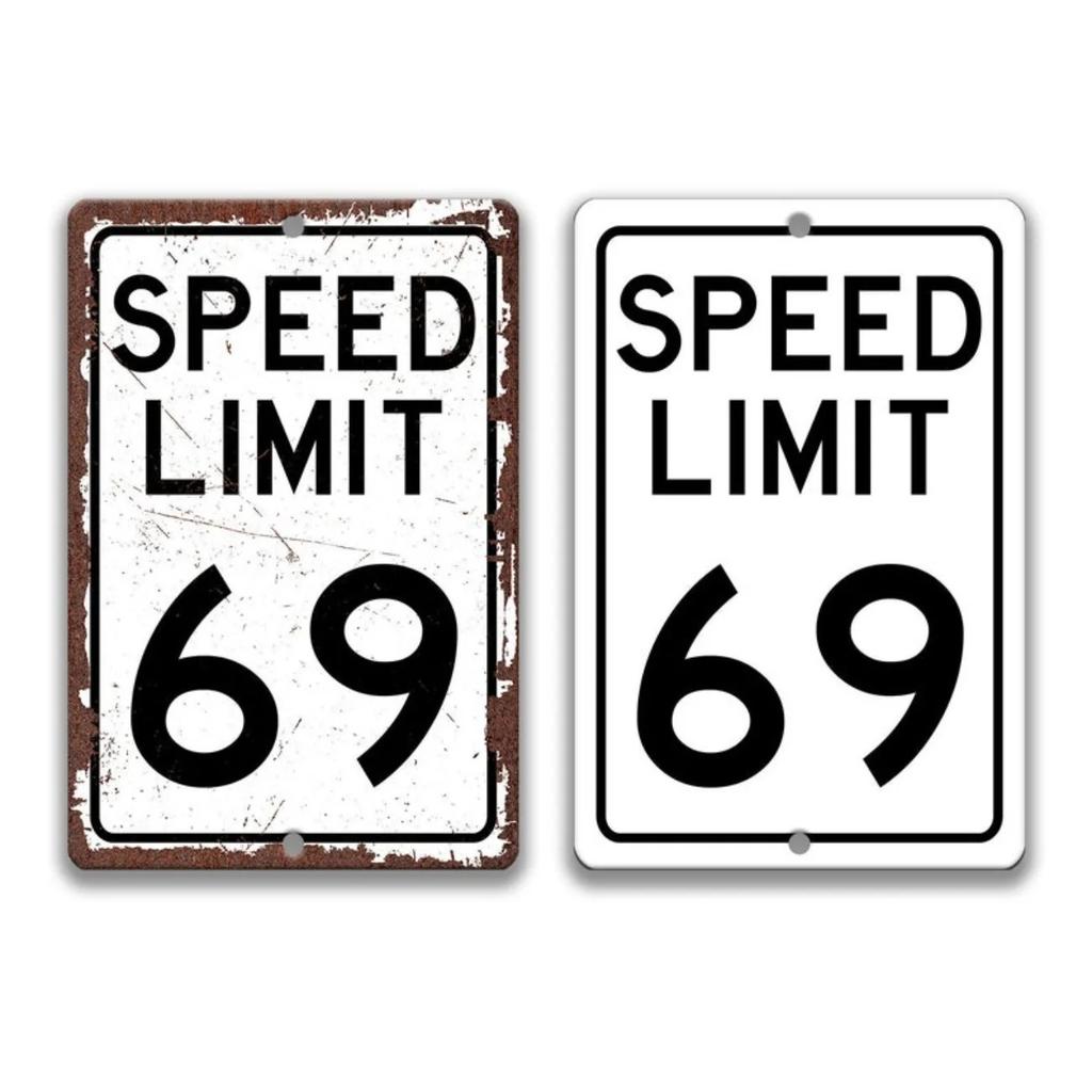 Personalized Custom 10MPH Speed Limit Sign - Customizable Metal Plaque ATV Snowmobile Trail Street Safety Decor