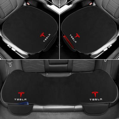 Car Seat Cover Front and Rear Seat Pad with Storage Pocket For Model 3 Model X Y Style Roadster