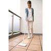 Yamazaki Sangyo Brush for Balconies, Entrances, Tiles, and Decks, Sponge with Handle, Single Handle, Detachable Head, Brush Width 20cm x Total Length