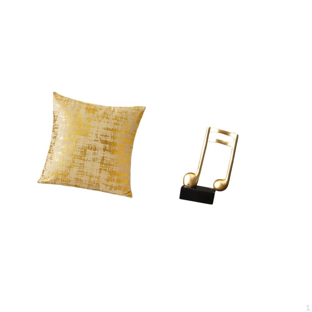 Elegant Music Note Throw Pillow Cover Creative Sofa Cushion for Living Room Office Dorm Car Tabletop