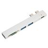 Dual-Typ-C-Hub Stabile Übertragung Typ-C auf PD USB-Speicherkarte Speicherkarten-Hub-Adapter für IOS-Laptop