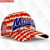Malaysia Youth Student Diy Free Custom Made Name Number Photo Hat Nation Flag Malay Malaysian Country College Baseball Cap