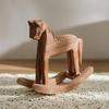 Creative Hand Carved Wooden Horse Series Retro Style Rocking Horse Desktop Decoration Ornament For Friends Commemorative Gift