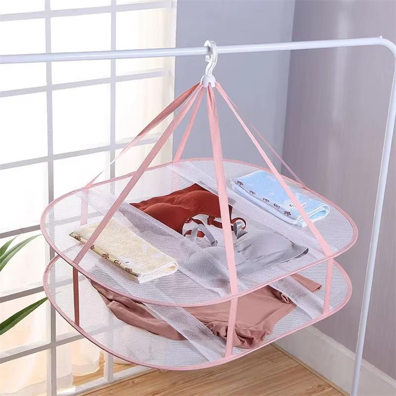 Household Clothes Drying Net Large Three-Layer Sweater Socks Hats Drying Net Multi Functional Clothes Drying Net Pocket Durable