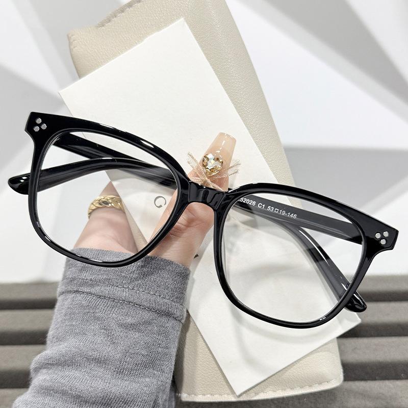 Fashion Women Square Glasses Luxury Big Frame Anti Blue Light Computer Glasses Vintage Black Men Prescription Eyeglasses UV400