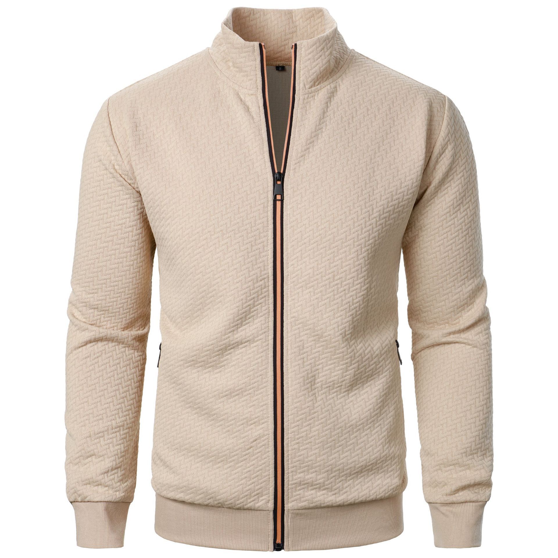 Мужская куртка на молнии с воротником-стойкой — фото 5