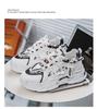 Men's Spring 2025 White Breathable Sneakers: Trendy, Versatile, Thick-Soled Casual Shoes