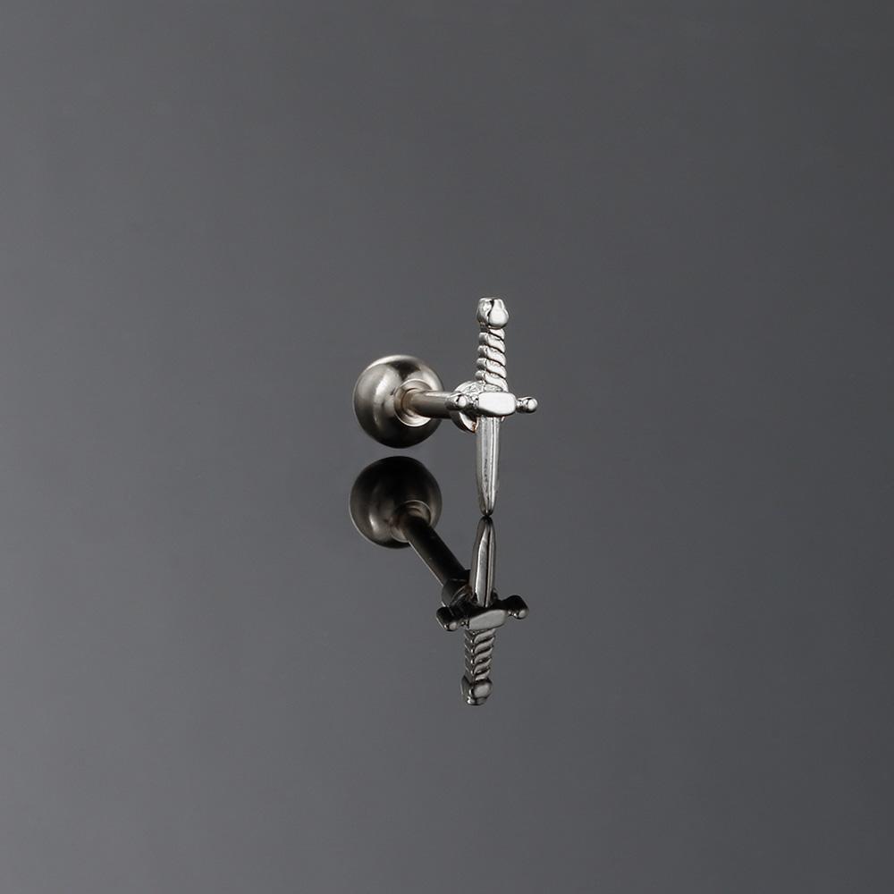 

1pc Mini Y2k Dagger Shaped Screw Back Helix Daith Earrings for Women Ear Cartilage Pierced Earings Fashion Zircon CC170