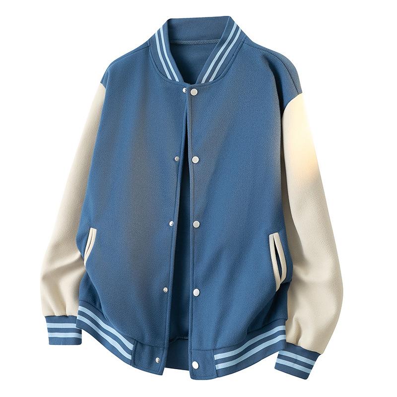 

Новая куртка большого размера для мужчин и подростков, повседневная, подходящая ко всему, бейсбольная форма, кардиган, топ M синий