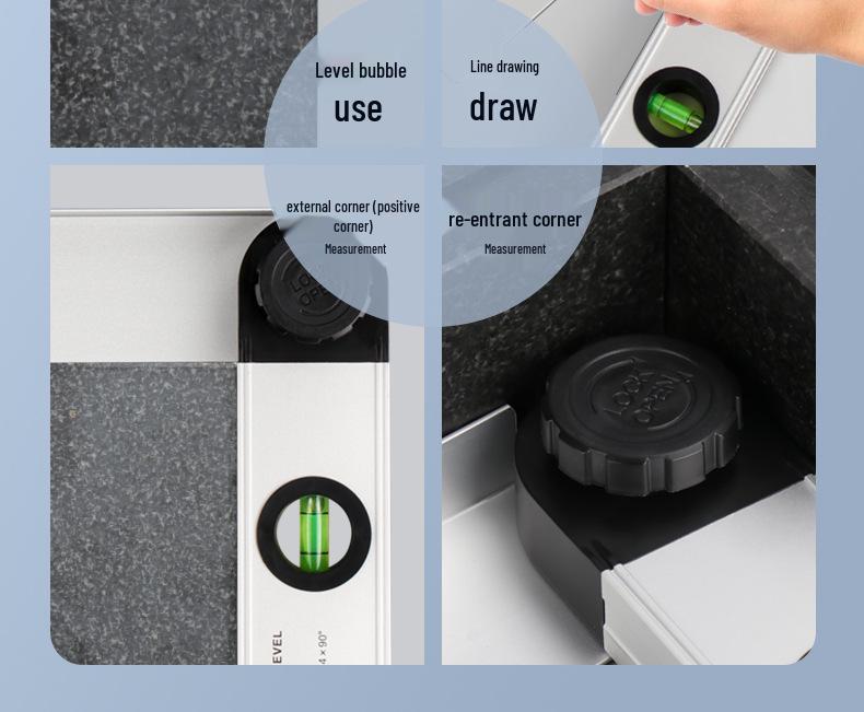Digital Protractor & Level Ruler with Bubble - High Precision Measuring Instrument
