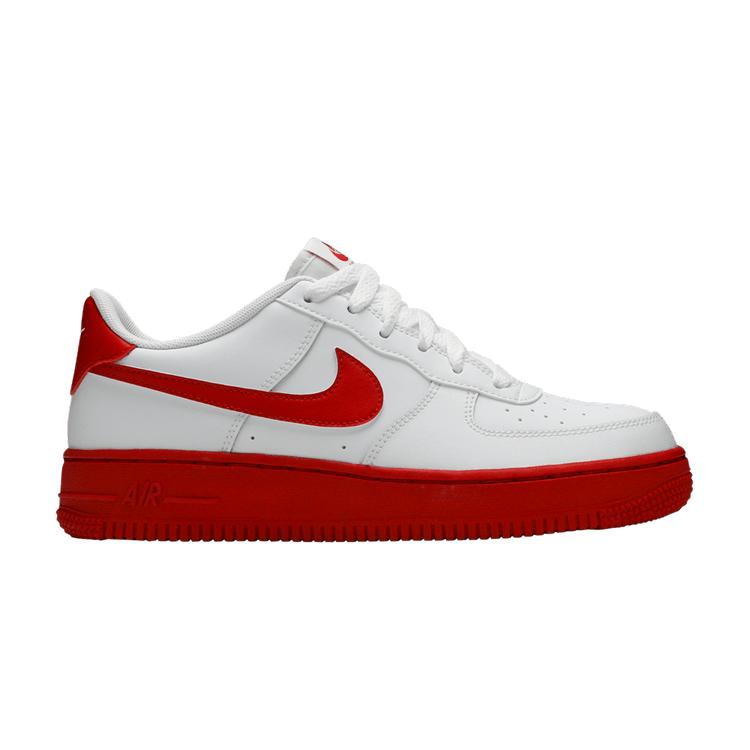 Nike Air Force 1 GS  White Red Sole  36