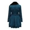 Women's Double-Breasted Wool Trench Coat with Fur Collar - Autumn/Winter Skirt Style
