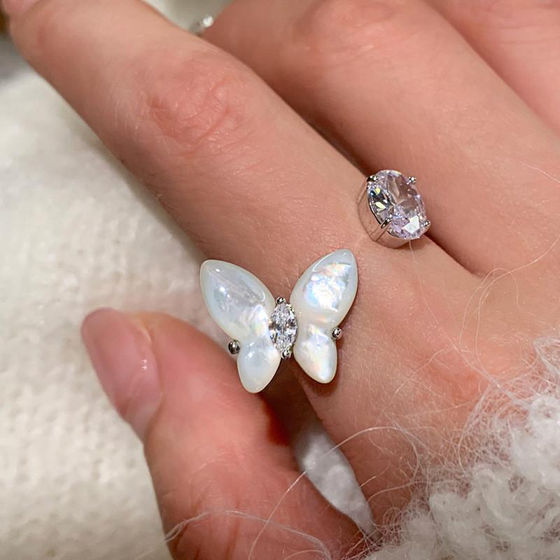 Zircon Butterfly Animal Ring For Women Fashion Jewelry Accessory