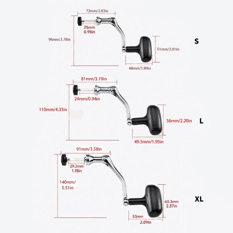 Fishing Spare Handle Arm with Metal Build and Black Power Knob for Maintenance Checks and Hardware Service Use