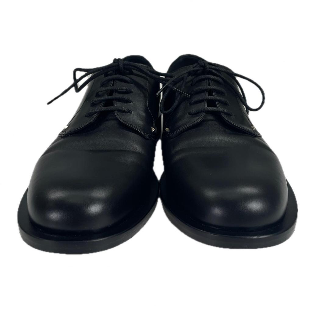 Great Valentino Garavani Leather Shoes Studs Black Leather Women 38 BDJ56RW Used