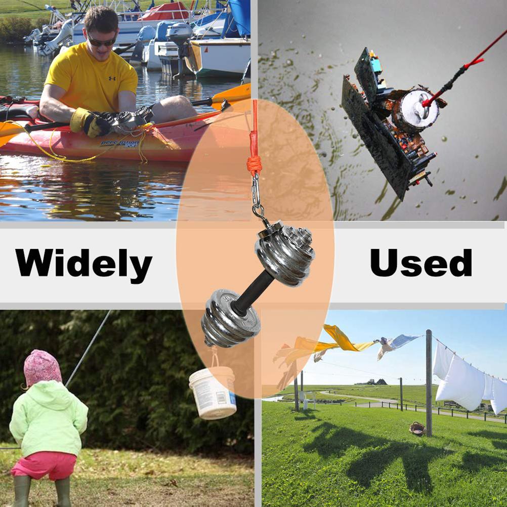 10m Fishing Magnet Rope Heavy Rope with Carabiner Nylon High Strength Cord Safety Rope