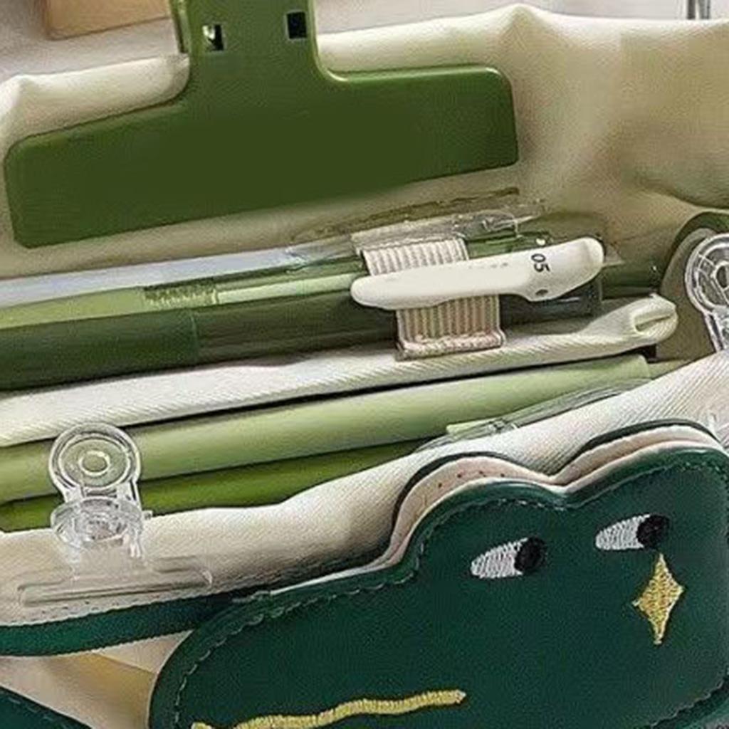 Large Pen Bag Cute Animal Style Stain Resistant Polyester  Large Pencil Case for School Offic