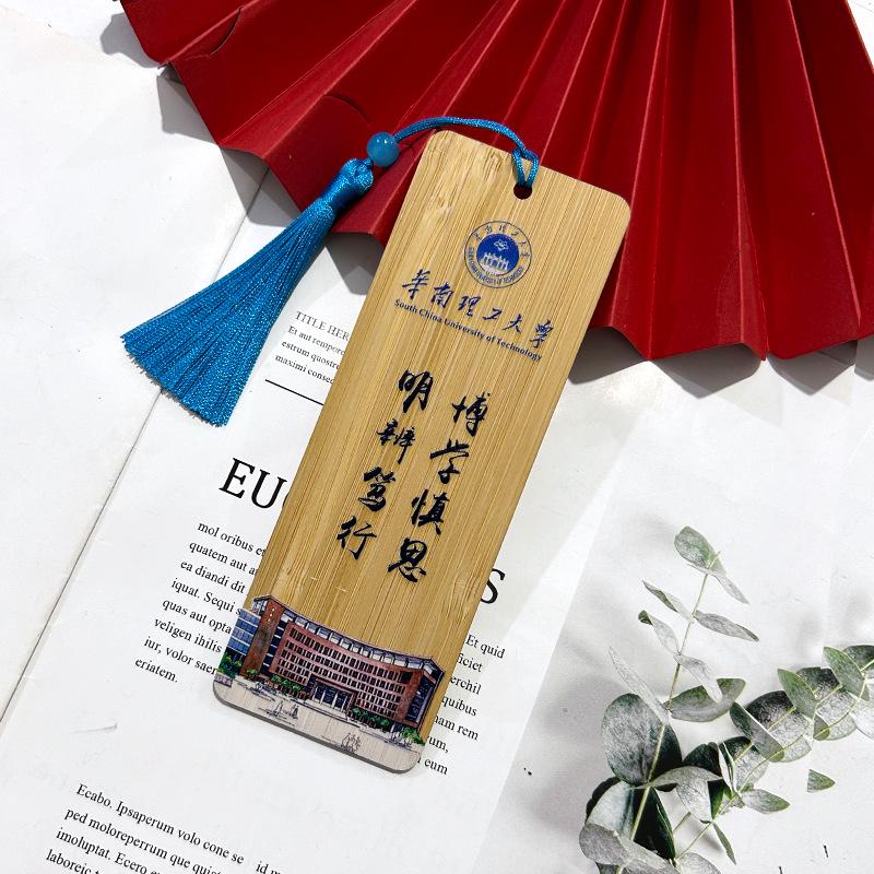 Hand-painted Chinese Style Bamboo Bookmarks - Colorful Wooden Gift for Friends