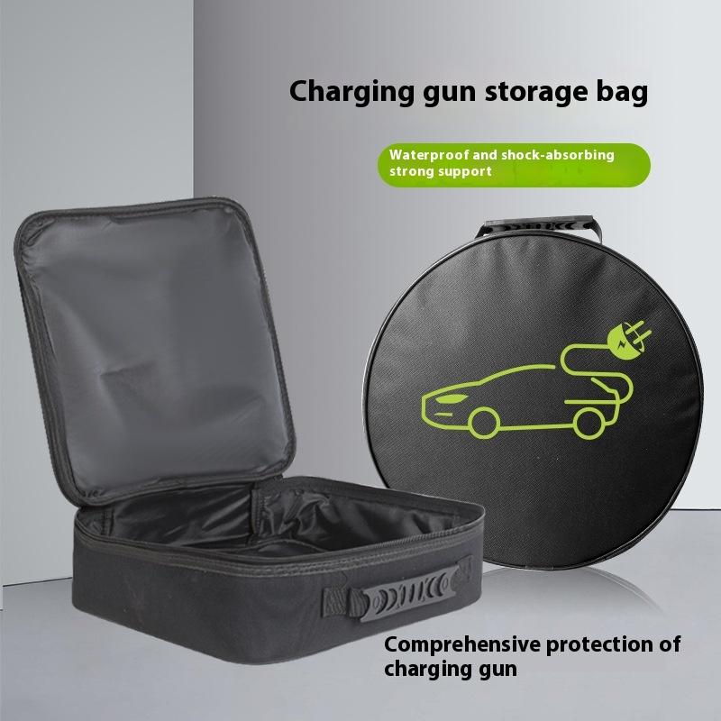 Electric Car Battery Jumper Cable Plugs Bag Waterproof Ev Car Charging Cable Sockets Storage Organizer For Charging Cables Cords