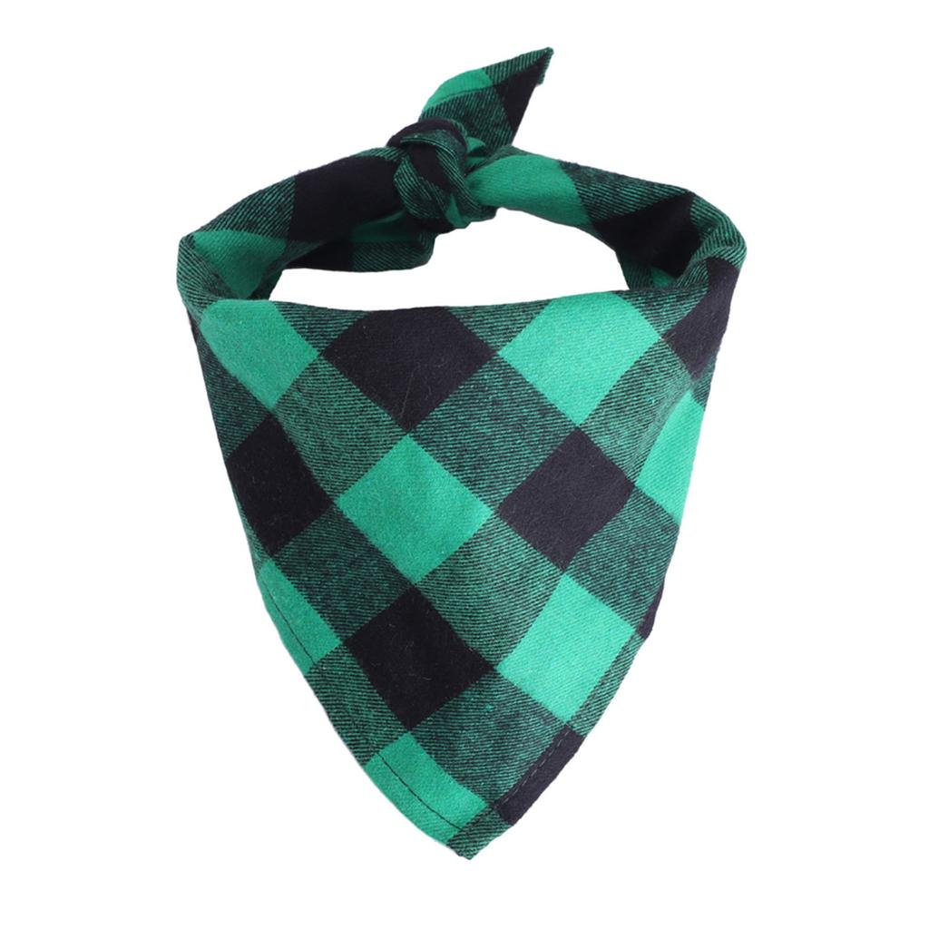 Christmas and Birthday Gift Plaid Pet Bandana Plaid Printing Cotton Scar 1PC