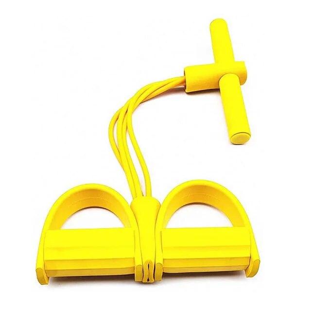 

Фитнес-зал, 4 трубки, эспандер, латексный педальный тренажер, веревка для сидения, эспандер, эластичное оборудование для йоги, пилатес, домашние тренировки жёлтый