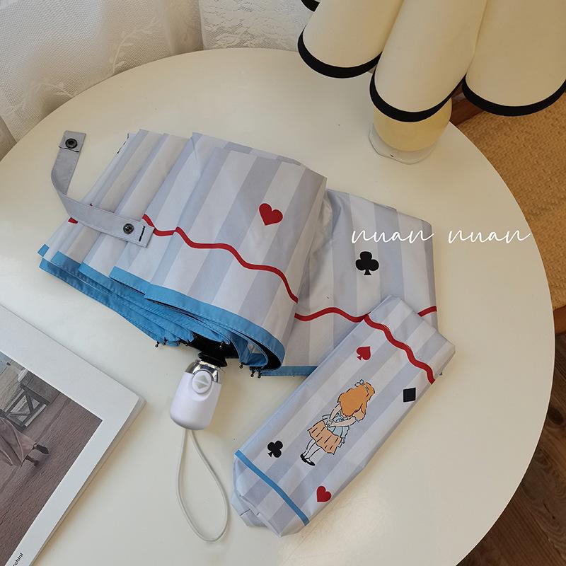 

Автоматический зонт Alice Retro для женщин - защита от солнца и дождя, защита от ультрафиолета, стильный нишевый солнцезащитный козырек