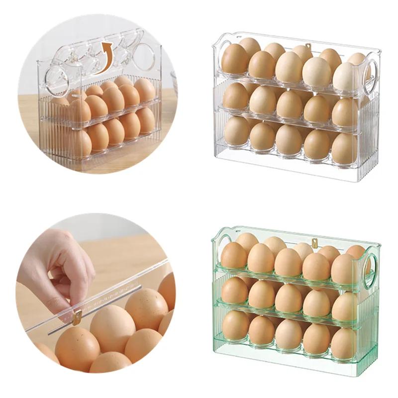 Scatola portauova Organizzatore frigorifero Contenitori per alimenti Custodia portauova per conservazione della freschezza Vassoio Dispenser Scatole portaoggetti da cucina Nuovo