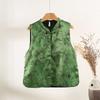 2025 Early Spring Vest Women's Early Spring Vest Retro Buckle Vest High-end Single-sided Wear Jacquard New Top