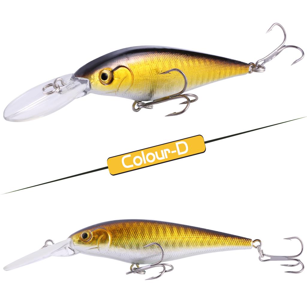 Fishing Baits Minnow Crankbaits Lures with Metal Triple Fishing Hooks for Trout Bass Perch Fishing