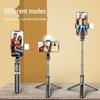 Q02S Bluetooth Selfie Stick with LED Light & Tripod for Live Broadcasts