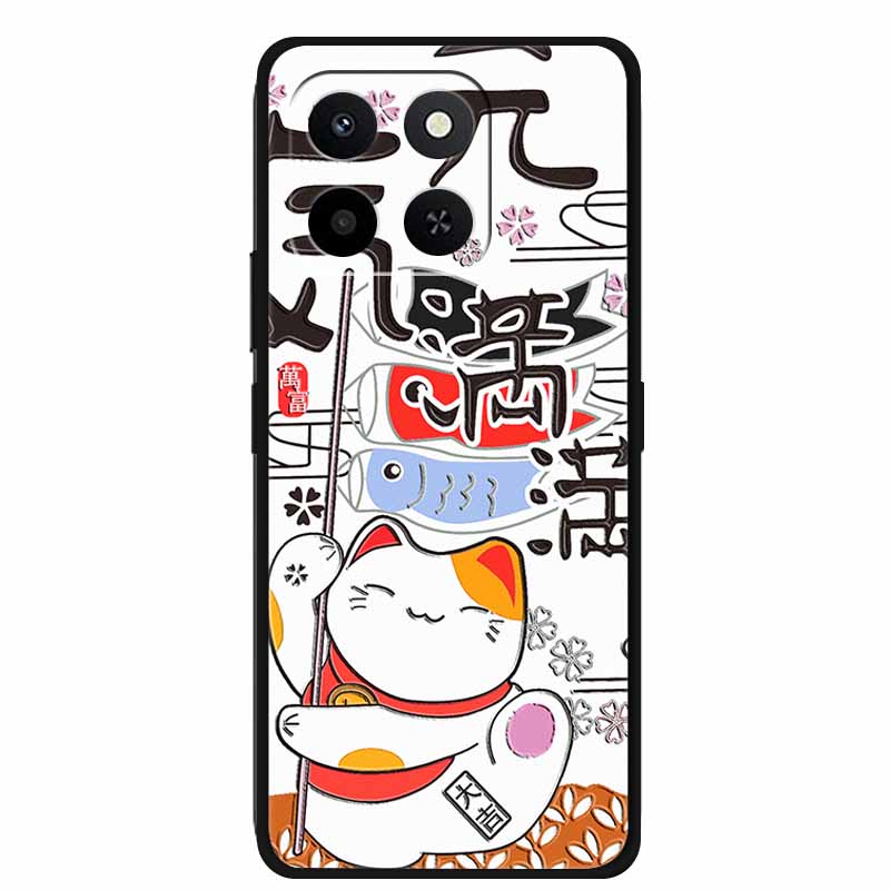 3D Lovely Phone Case For Honor X6C X 6C X6 C 6 C Soft Silicone TPU Protector For Huawei HonorX6C Relief Florals Shell Funda Capa