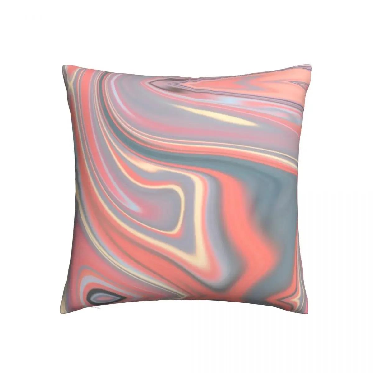 

Коралловый Мрамор Жидкий Чехол для Подушки Принт Полиэстер Наволочка Подарочный Дизайн Наволочка Чехол для Подушки Дом На Молнии 66x66cm белый